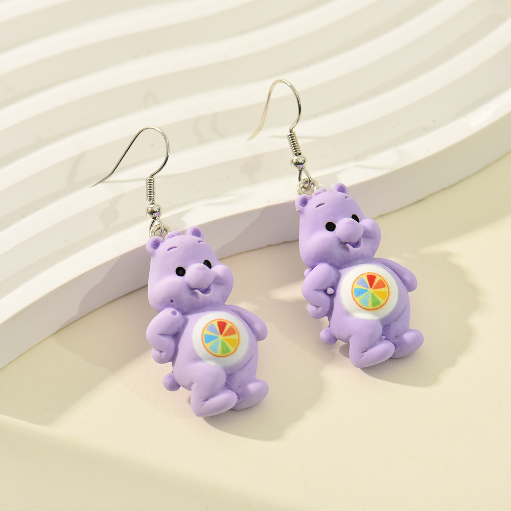 Fashion Bear Alloy Resin Bear Womenu0027S Drop Earrings 1 Pair