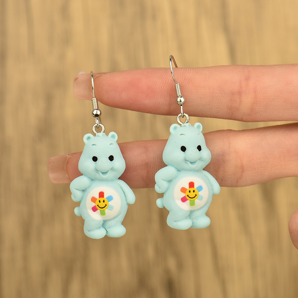 Fashion Bear Alloy Resin Bear Womenu0027S Drop Earrings 1 Pair