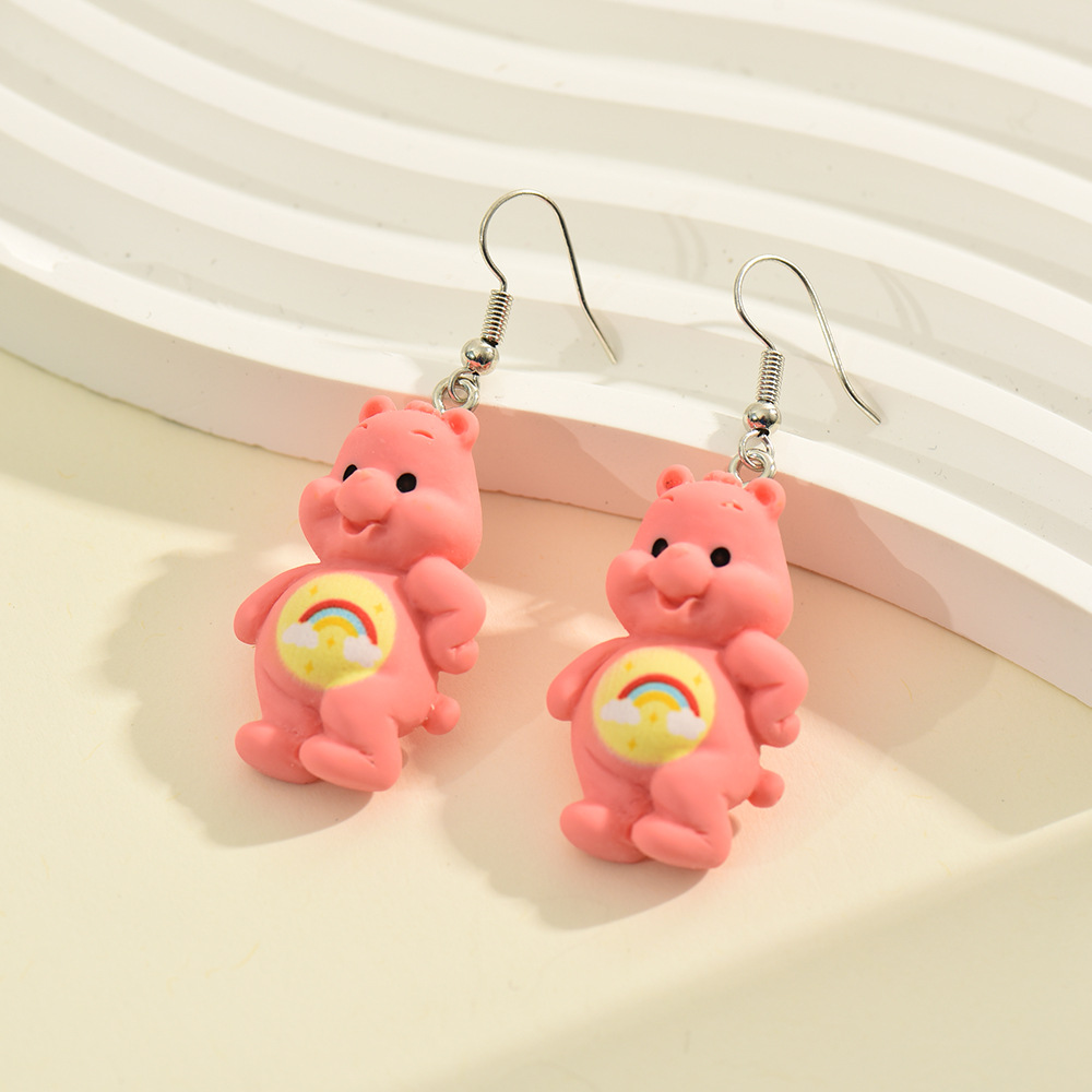 Fashion Bear Alloy Resin Bear Womenu0027S Drop Earrings 1 Pair