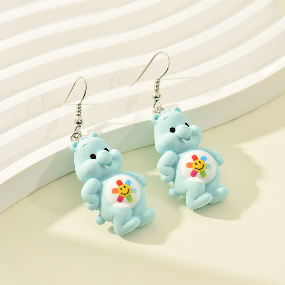 Fashion Bear Alloy Resin Bear Womenu0027S Drop Earrings 1 Pair