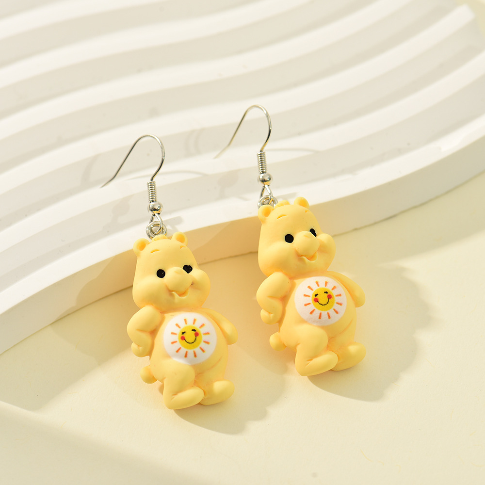 Fashion Bear Alloy Resin Bear Womenu0027S Drop Earrings 1 Pair