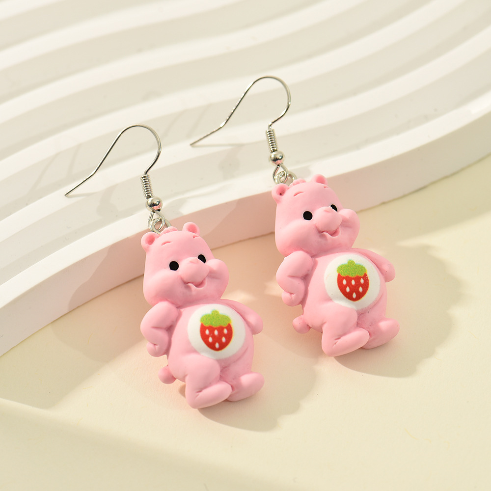 Fashion Bear Alloy Resin Bear Womenu0027S Drop Earrings 1 Pair