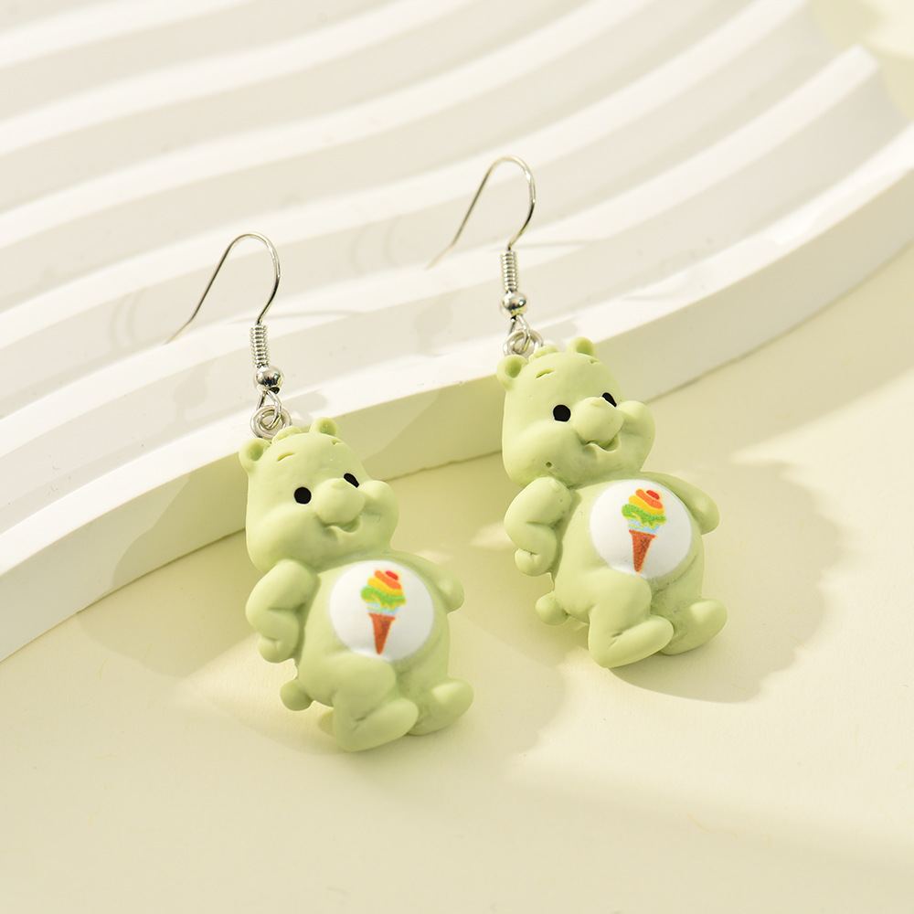 Fashion Bear Alloy Resin Bear Womenu0027S Drop Earrings 1 Pair