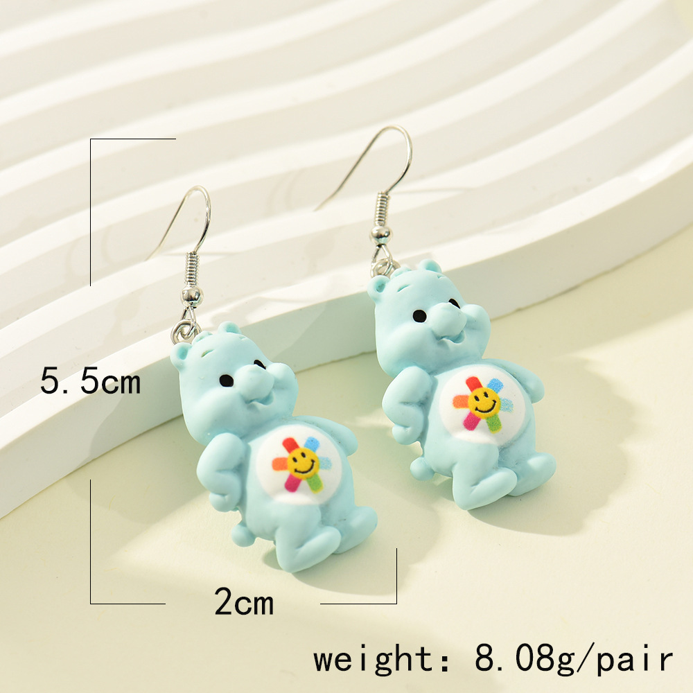 Fashion Bear Alloy Resin Bear Womenu0027S Drop Earrings 1 Pair