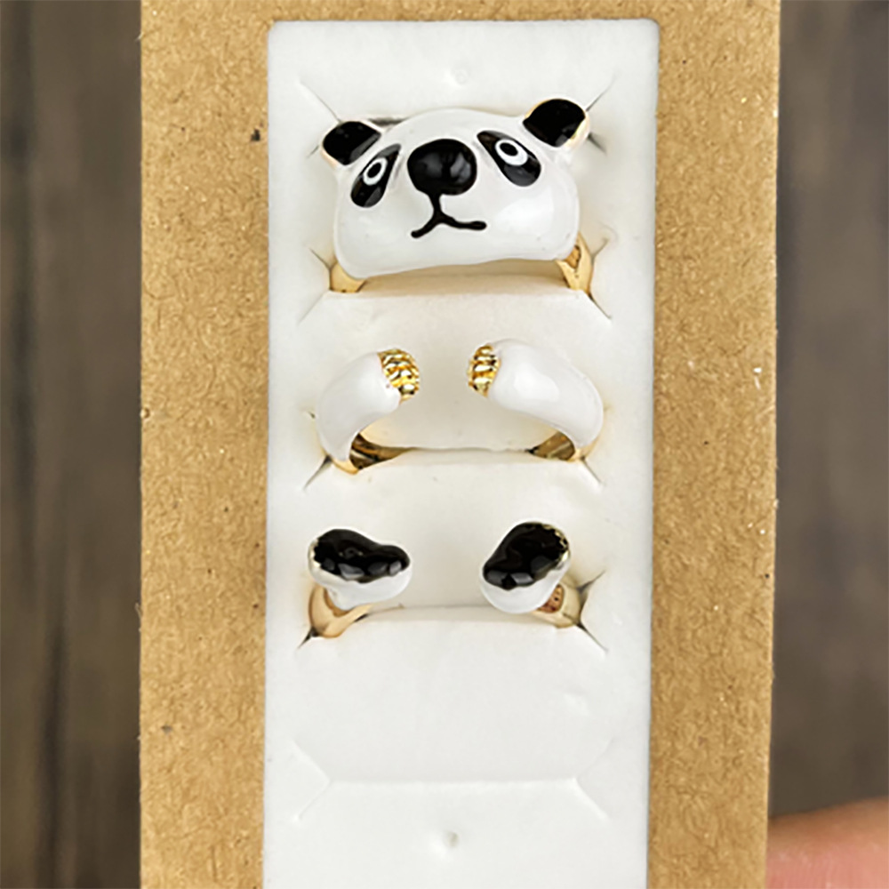 Fashion Panda Alloy Plating Womenu0027S Rings 1 Set