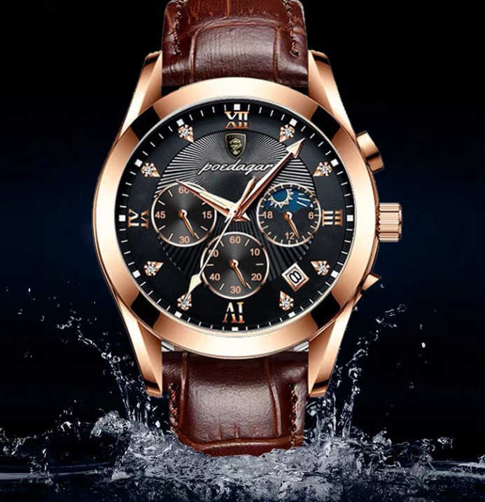 Casual Round Concealed Buckle Quartz Menu0027s Watches