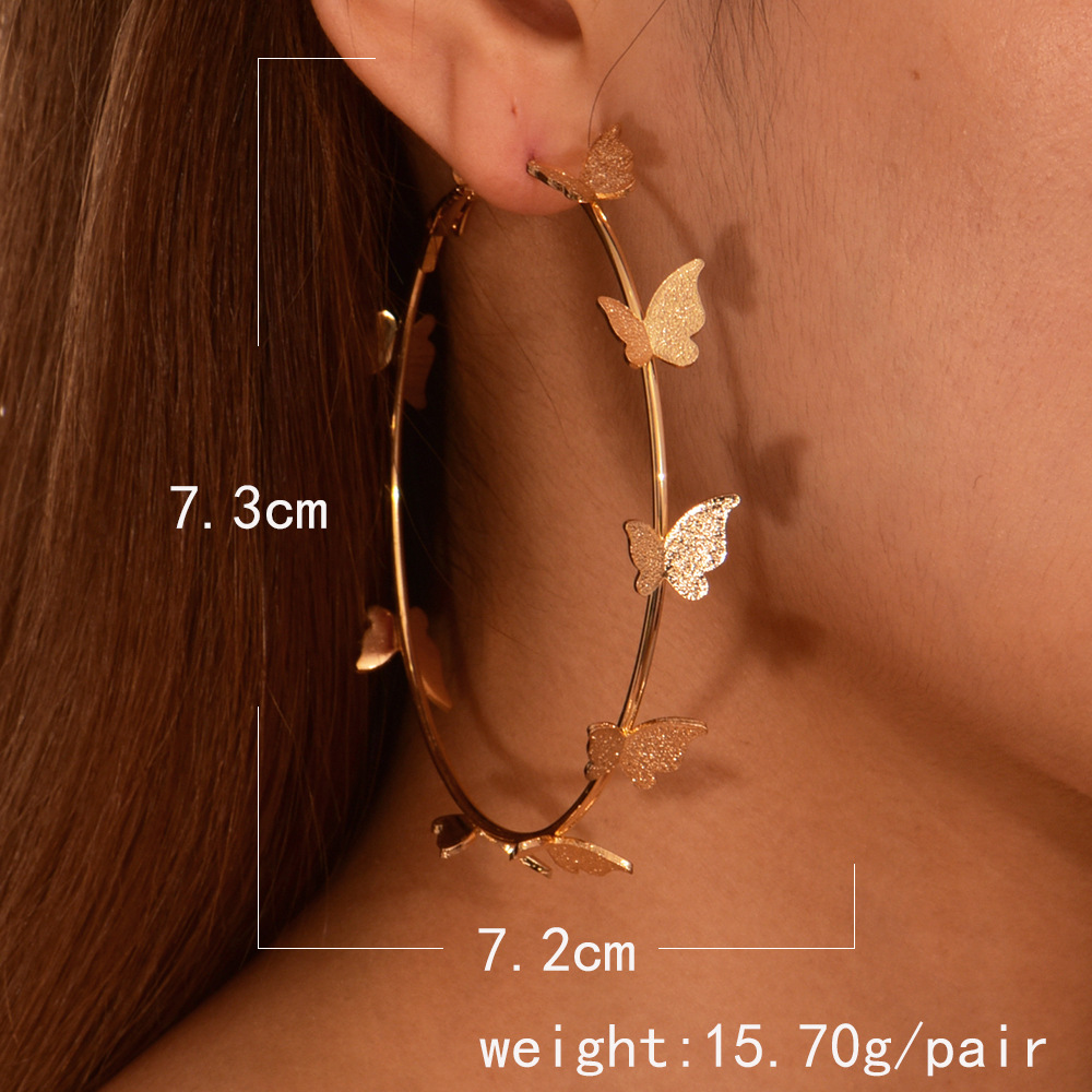 Fashion Butterfly Alloy Plating Womenu0027S Earrings 1 Pair