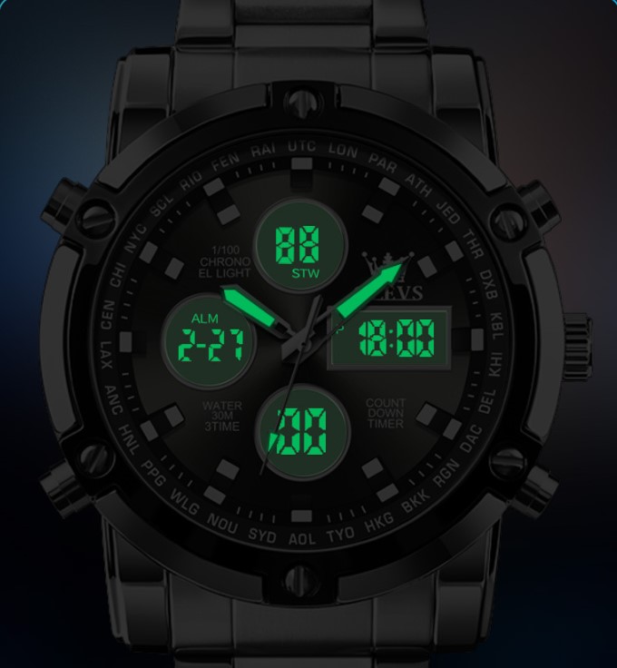 Fashion Solid Color Butterfly Double Snap Electronic Menu0027s Watches