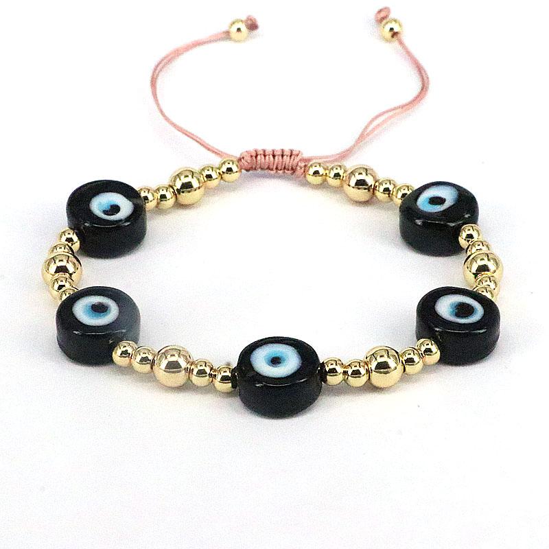 Ethnic Style Round Eye glass rope Copper Beaded Plating Womenu0027S Bracelets 1 Piece