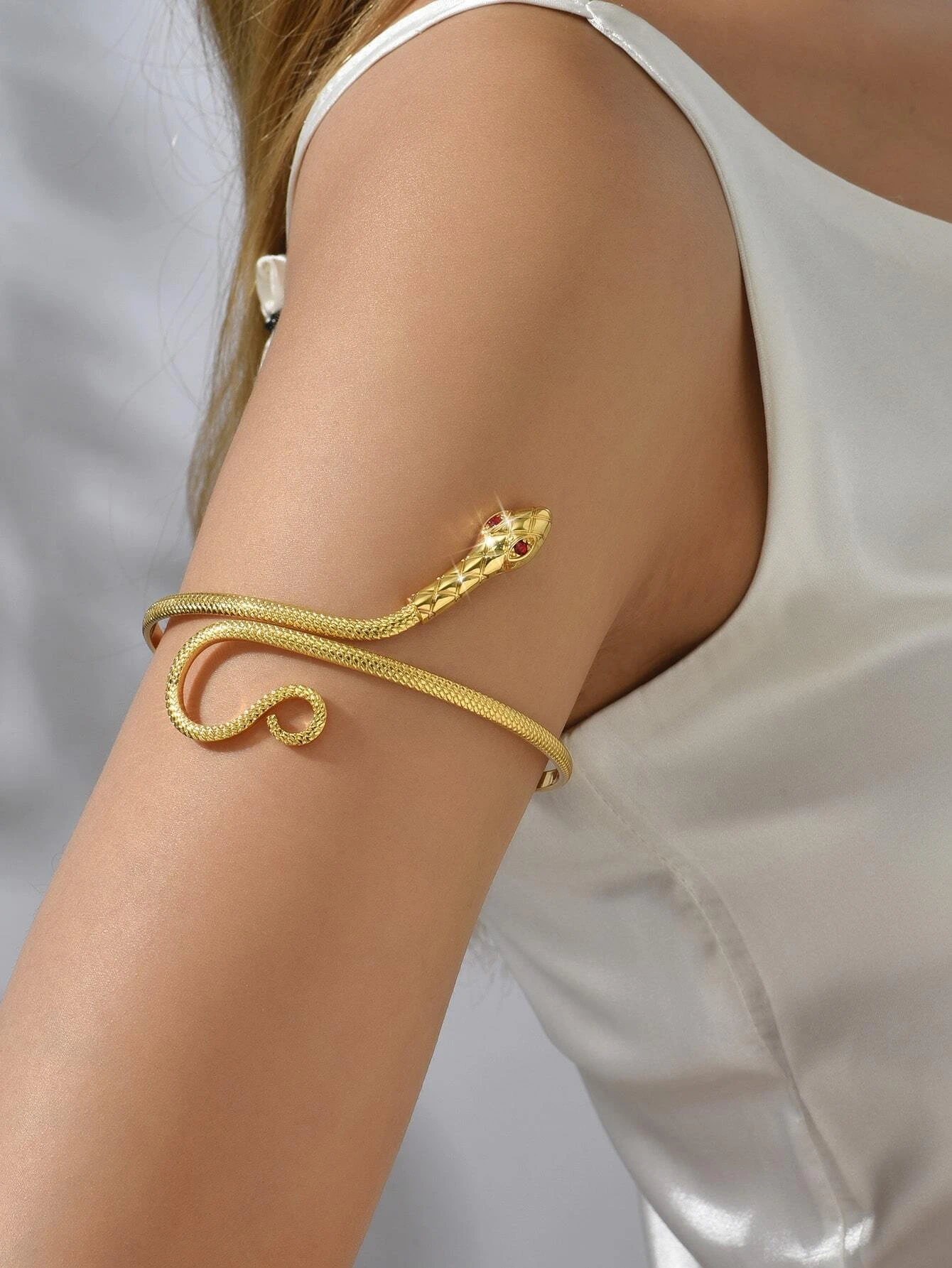 Fashion Snake Copper Gold Plated Artificial Diamond Womenu0027S arm bracelet 1 Piece