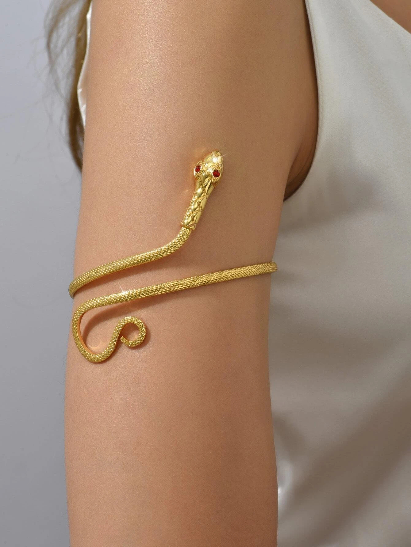 Fashion Snake Copper Gold Plated Artificial Diamond Womenu0027S arm bracelet 1 Piece