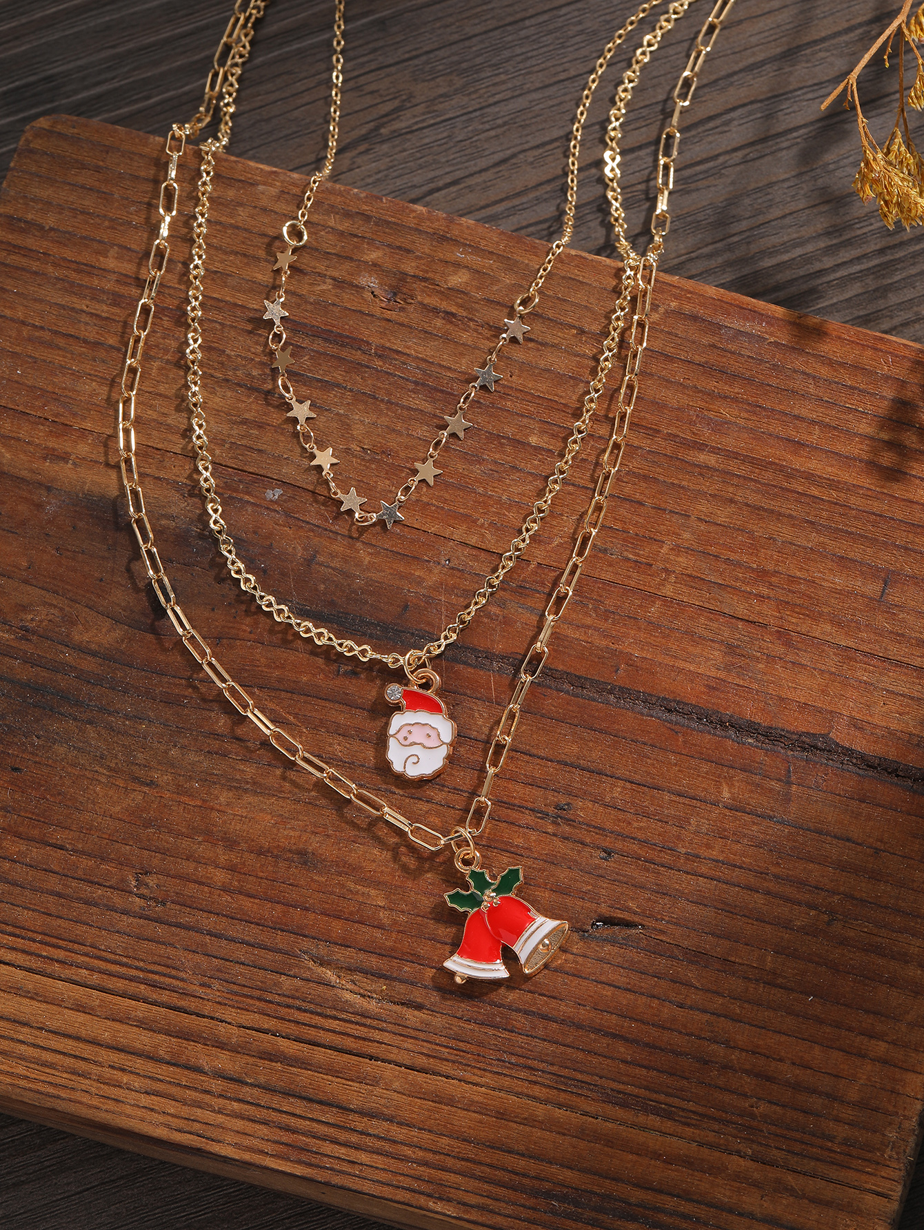 Cute Christmas Tree Santa Claus Snowman Alloy Womenu0027S Necklace