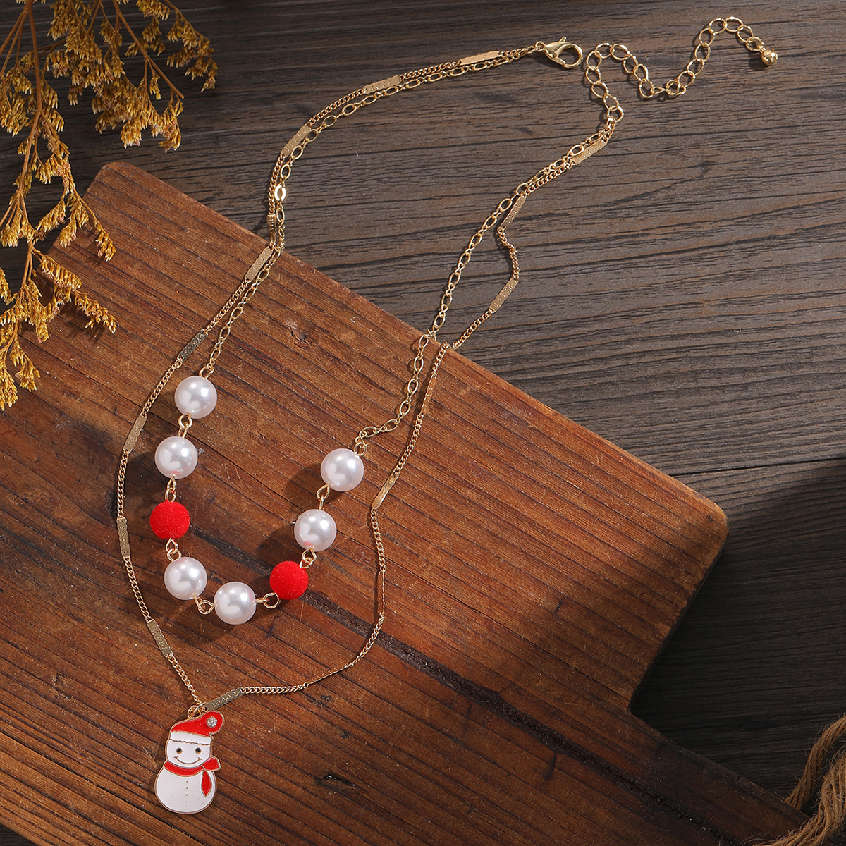 Fashion Snowman Imitation Pearl Alloy Womenu0027S Necklace 1 Piece