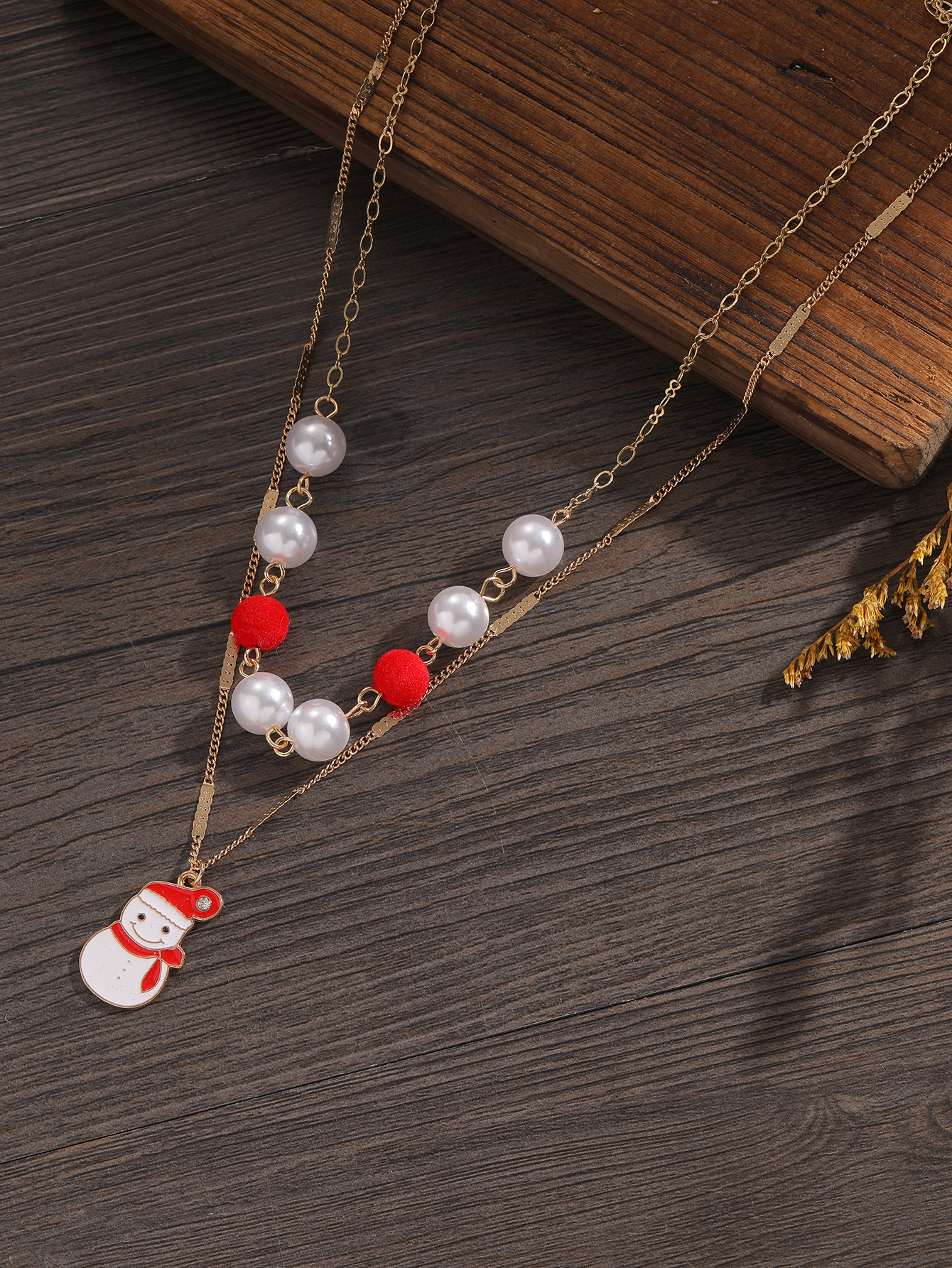 Fashion Snowman Imitation Pearl Alloy Womenu0027S Necklace 1 Piece