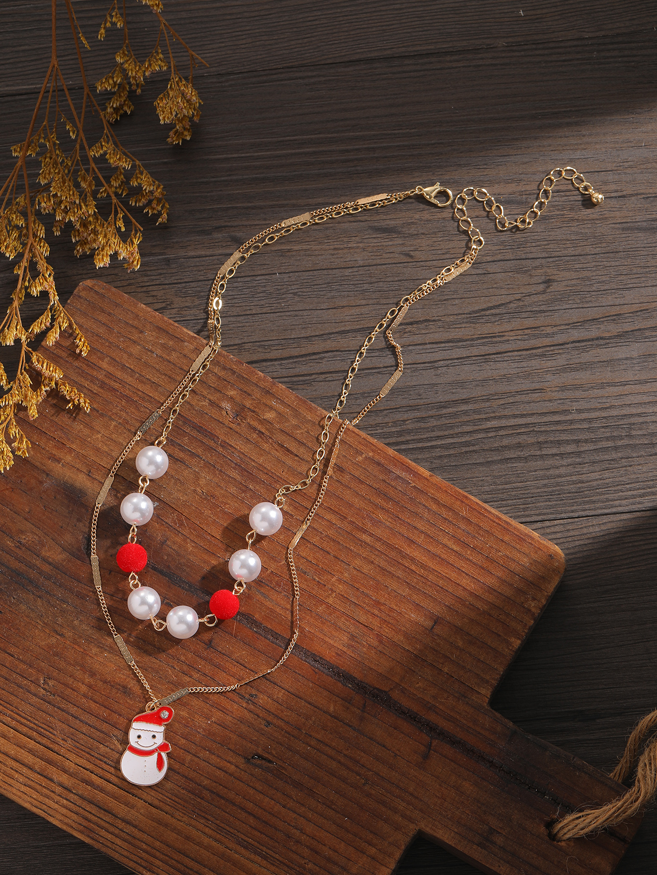 Fashion Snowman Imitation Pearl Alloy Womenu0027S Necklace 1 Piece