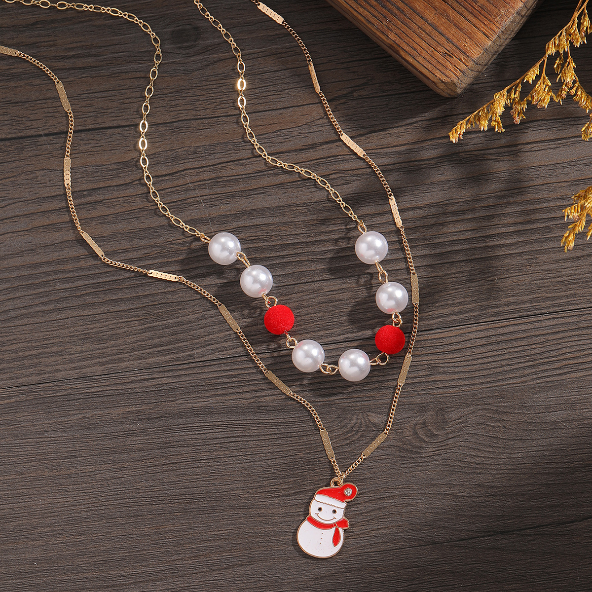 Fashion Snowman Imitation Pearl Alloy Womenu0027S Necklace 1 Piece