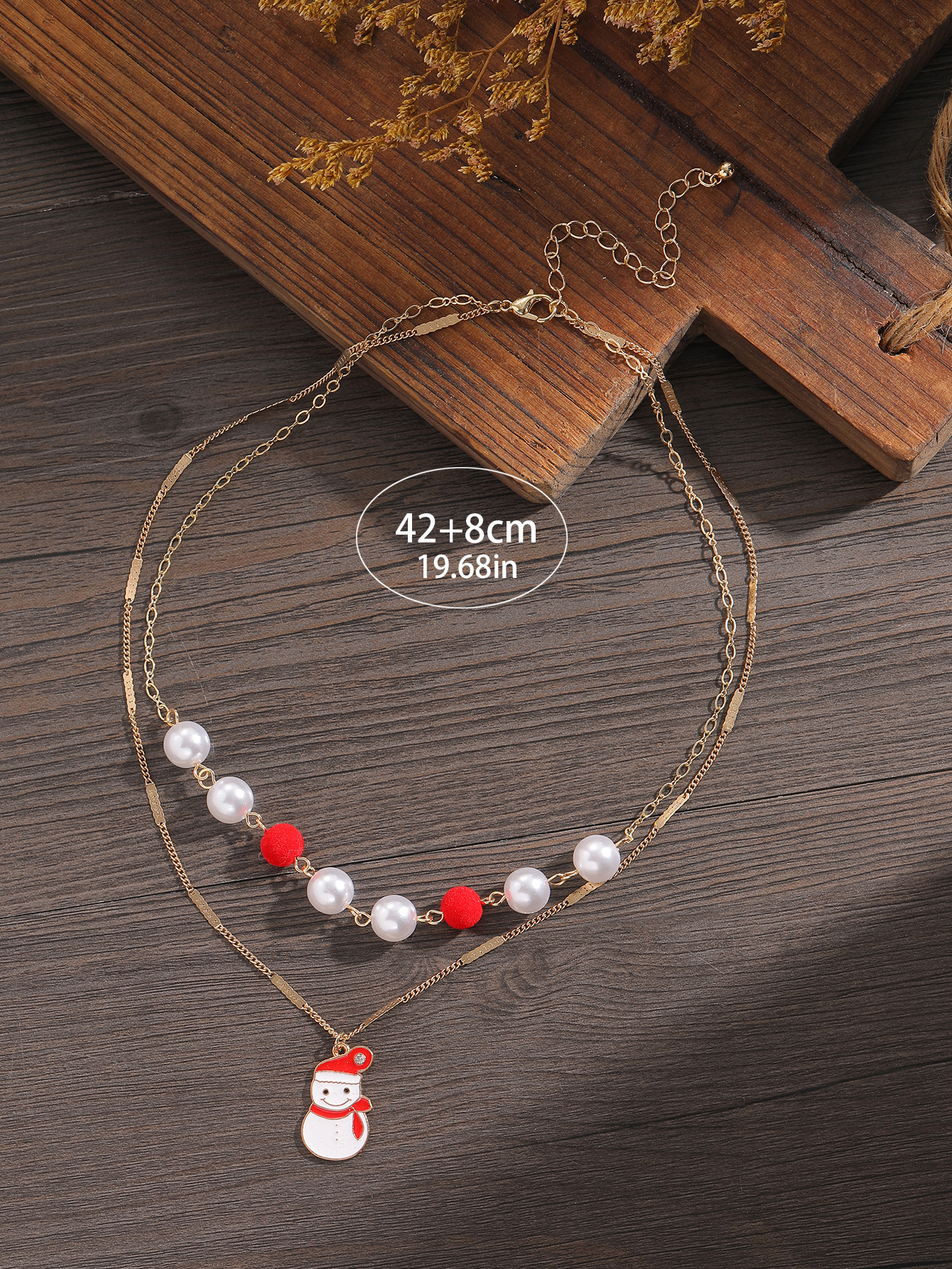 Fashion Snowman Imitation Pearl Alloy Womenu0027S Necklace 1 Piece