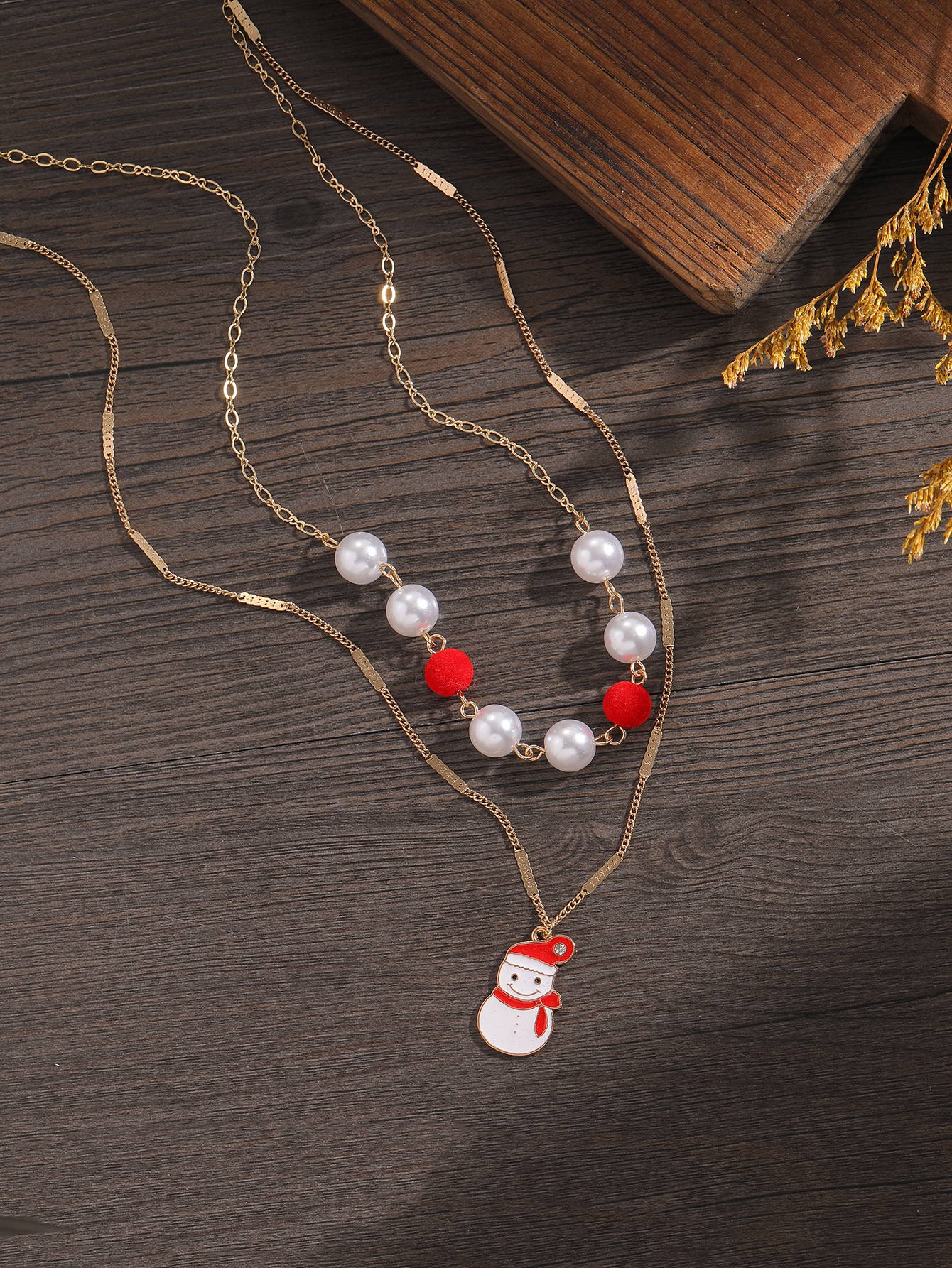 Fashion Snowman Imitation Pearl Alloy Womenu0027S Necklace 1 Piece