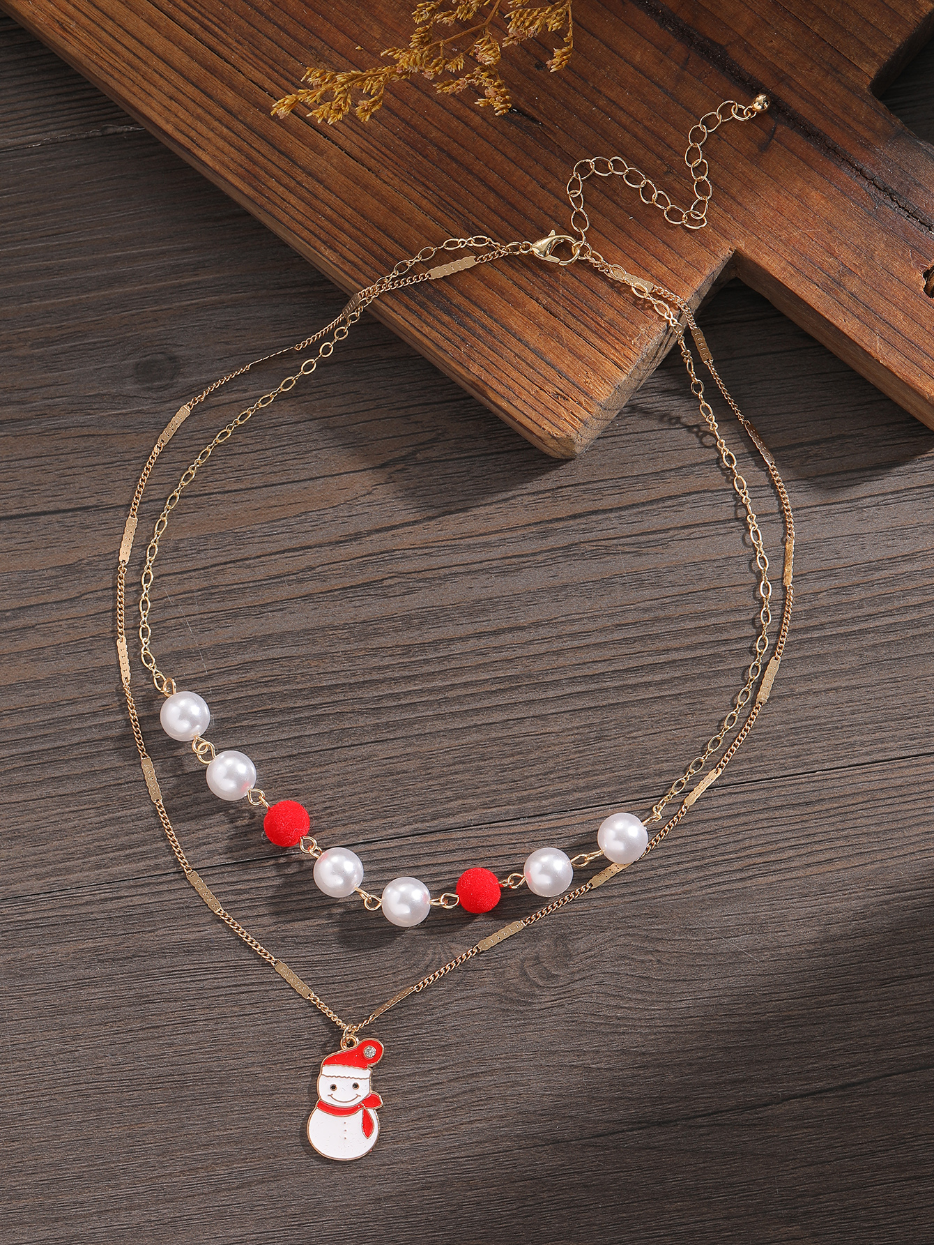 Fashion Snowman Imitation Pearl Alloy Womenu0027S Necklace 1 Piece