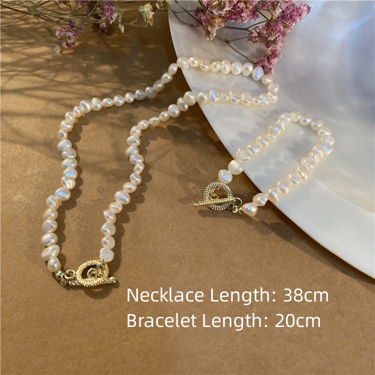 Elegant Geometric Pearl Gold Plated Necklace