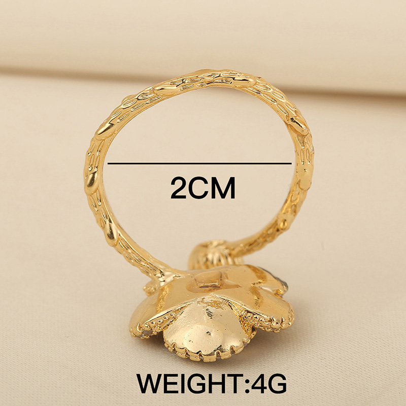 Fashion Flower Alloy Inlay Rhinestones Womenu0027S Open Ring 1 Piece