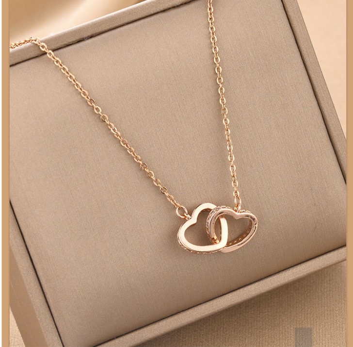 Fashion Heart Shape Titanium Steel Pendant Necklace 1 Piece