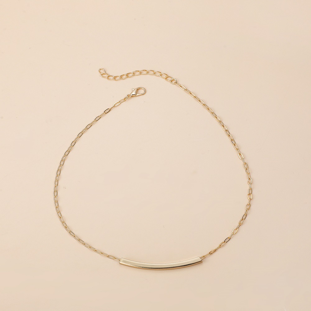 Simple Style Solid Color Metal Copper Choker 1 Piece