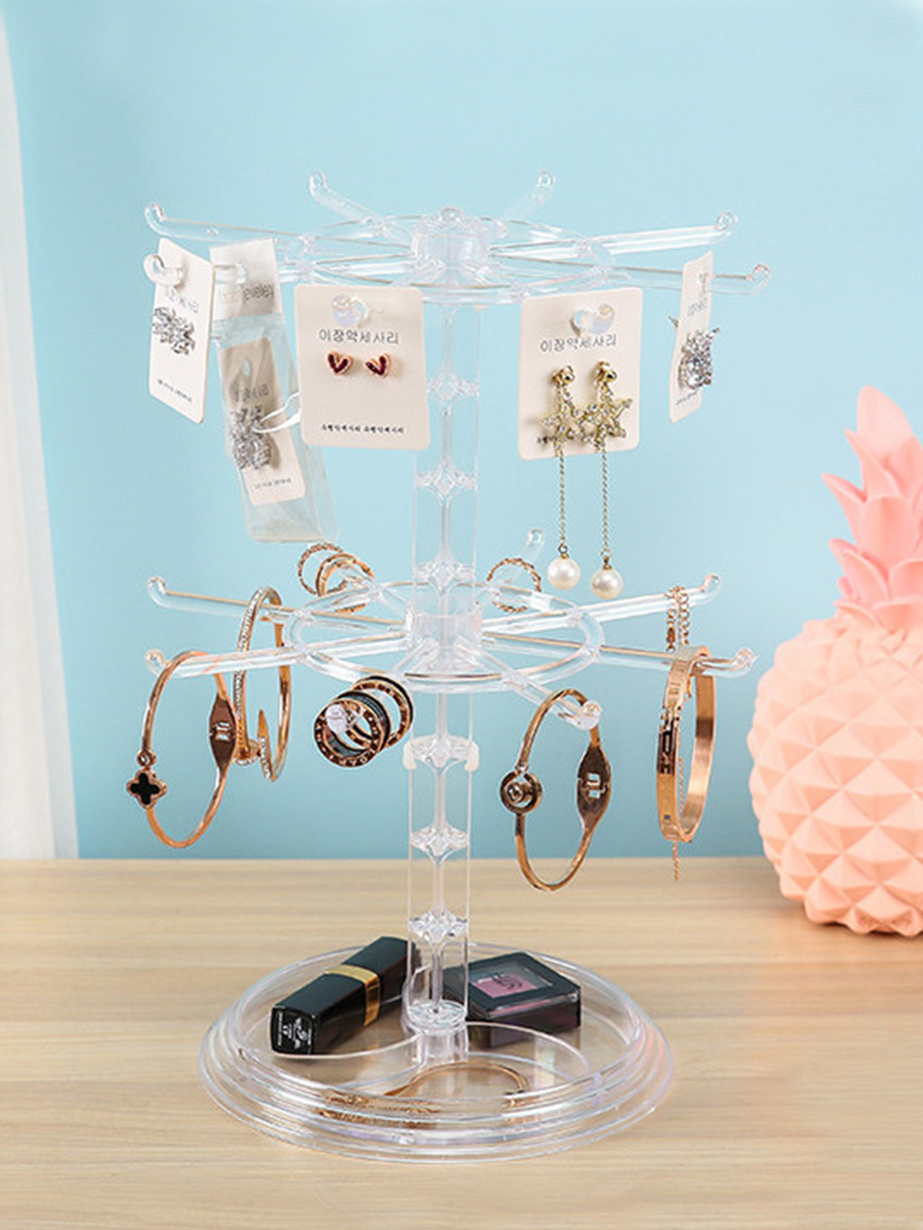 Fashion Solid Color Plastic Disassembly Jewelry Display Rack