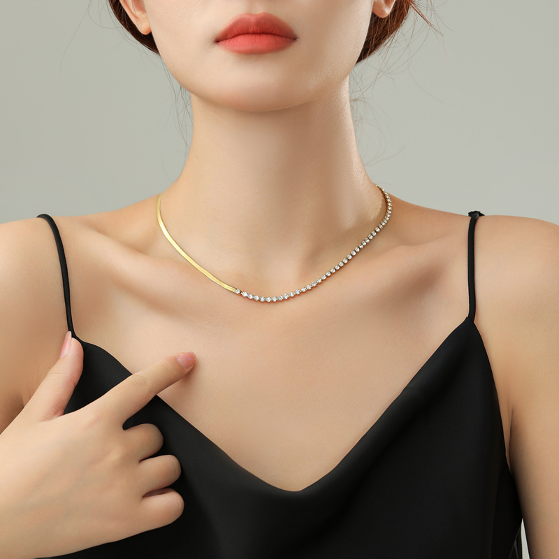 Simple Style Geometric Titanium Steel Plating Necklace 1 Piece
