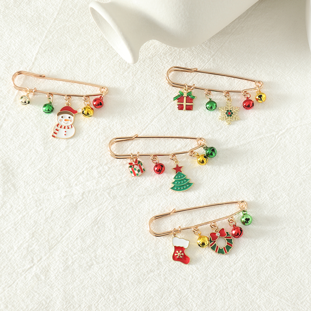 Cute Snowman Metal Plating Unisex Brooches 1 Piece