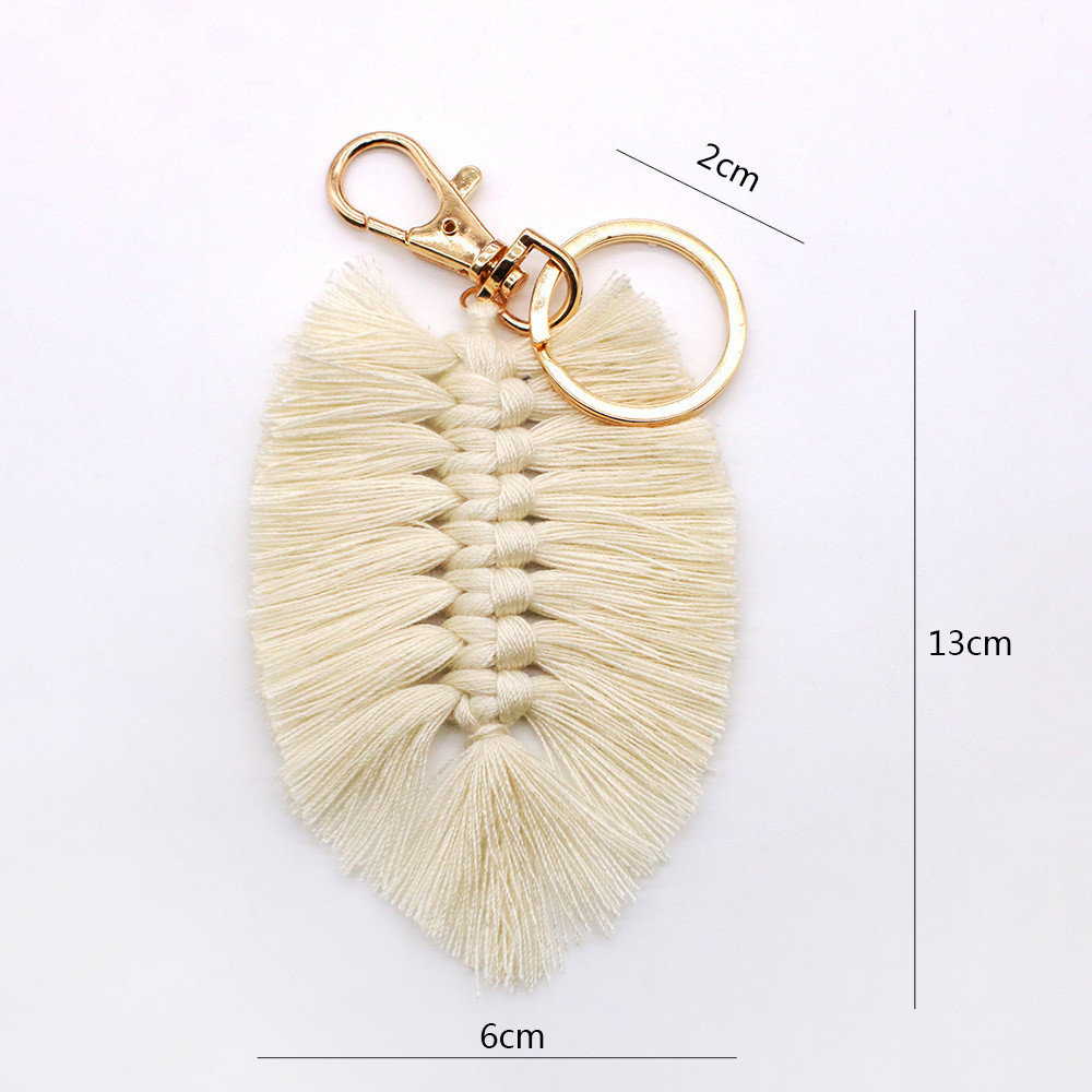 Fashion Stripe Solid Color Cotton Unisex Bag Pendant Keychain 1 Piece