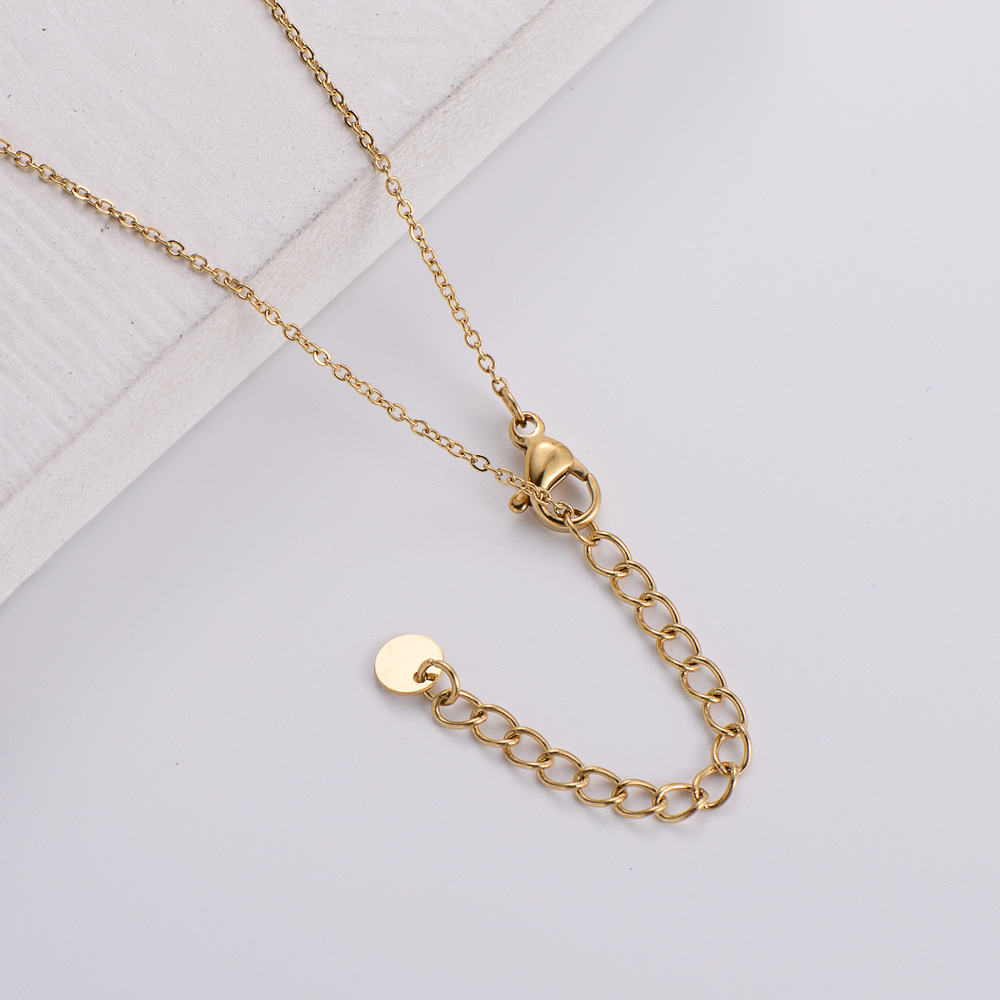 Elegant Butterfly Stainless Steel Gold Plated Artificial Pearls Pendant Necklace 1 Piece