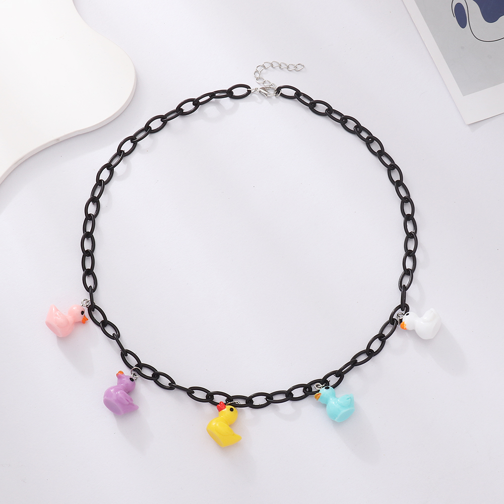 Cute Duck Resin Womenu0027S Necklace 1 Piece