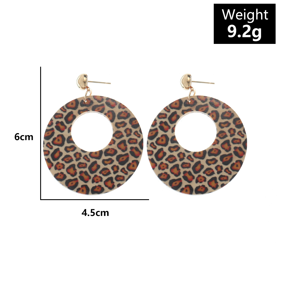 Retro Zebra Leopard Wood Womenu0027S Drop Earrings 1 Pair