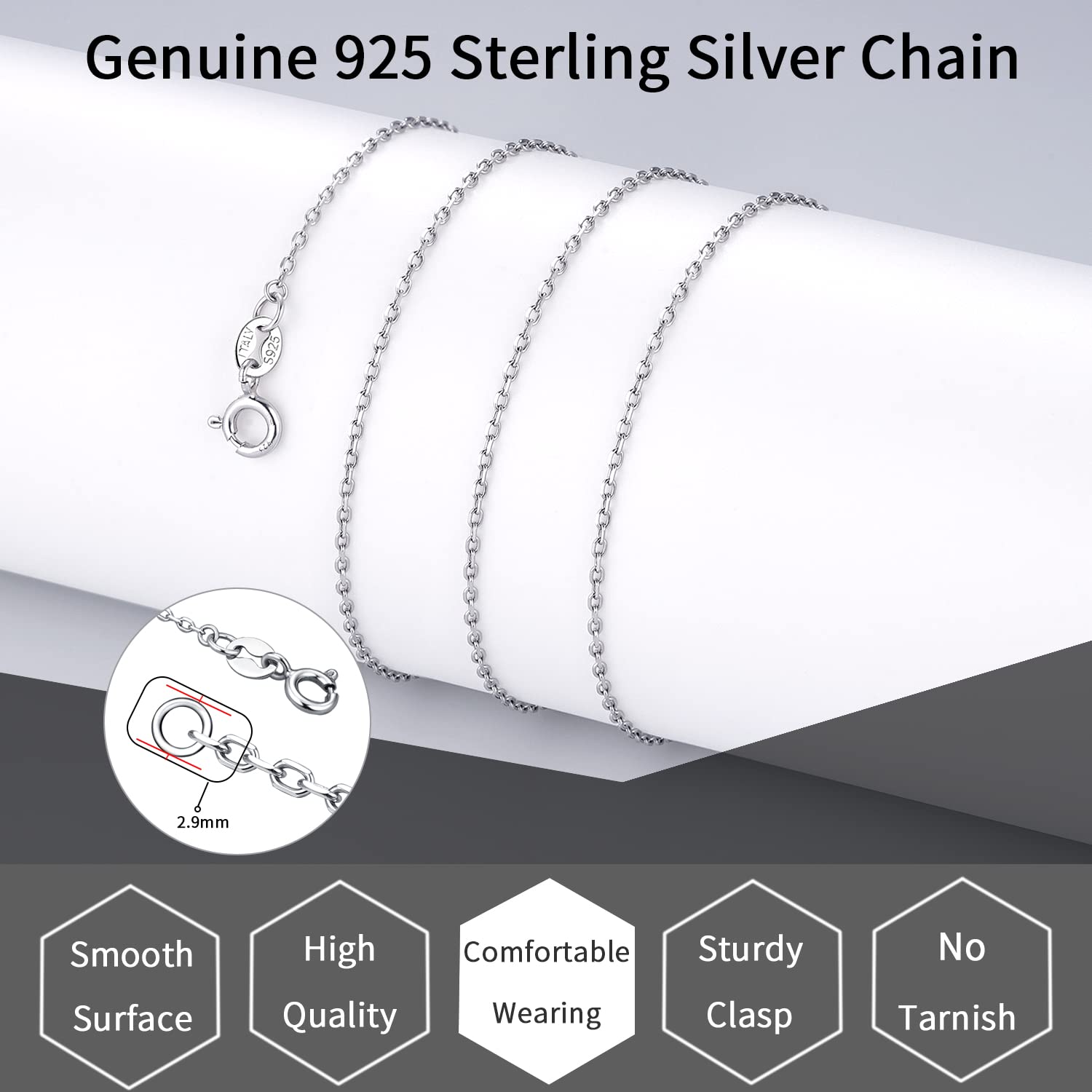 Elegant Geometric Sterling Silver Plating Necklace 1 Piece