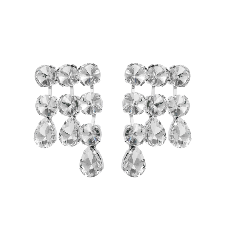 Elegant Geometric Alloy Inlay Rhinestones Womenu0027S Drop Earrings 1 Pair