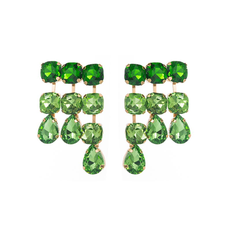 Elegant Geometric Alloy Inlay Rhinestones Womenu0027S Drop Earrings 1 Pair