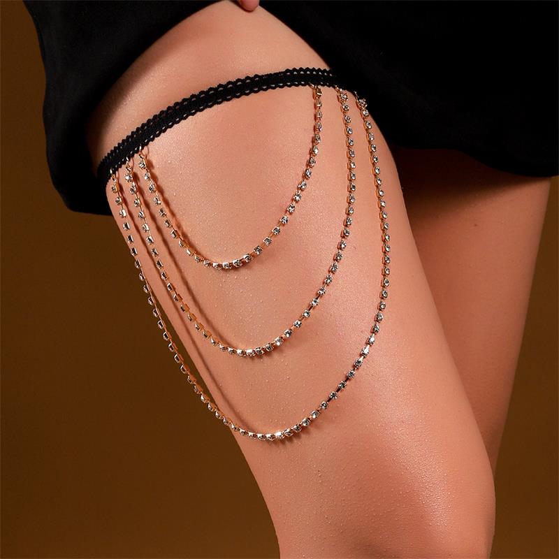 Hip-Hop Snake Spider Butterfly Alloy Tassel Rhinestones Womenu0027S Leg Chain 1 Piece