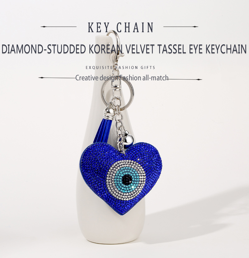Fashion Devilu0027S Eye Alloy Plating Artificial Diamond Bag Pendant Keychain 1 Piece