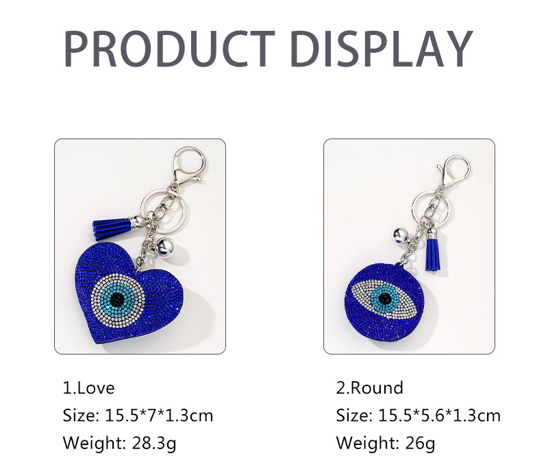 Fashion Devilu0027S Eye Alloy Plating Artificial Diamond Bag Pendant Keychain 1 Piece