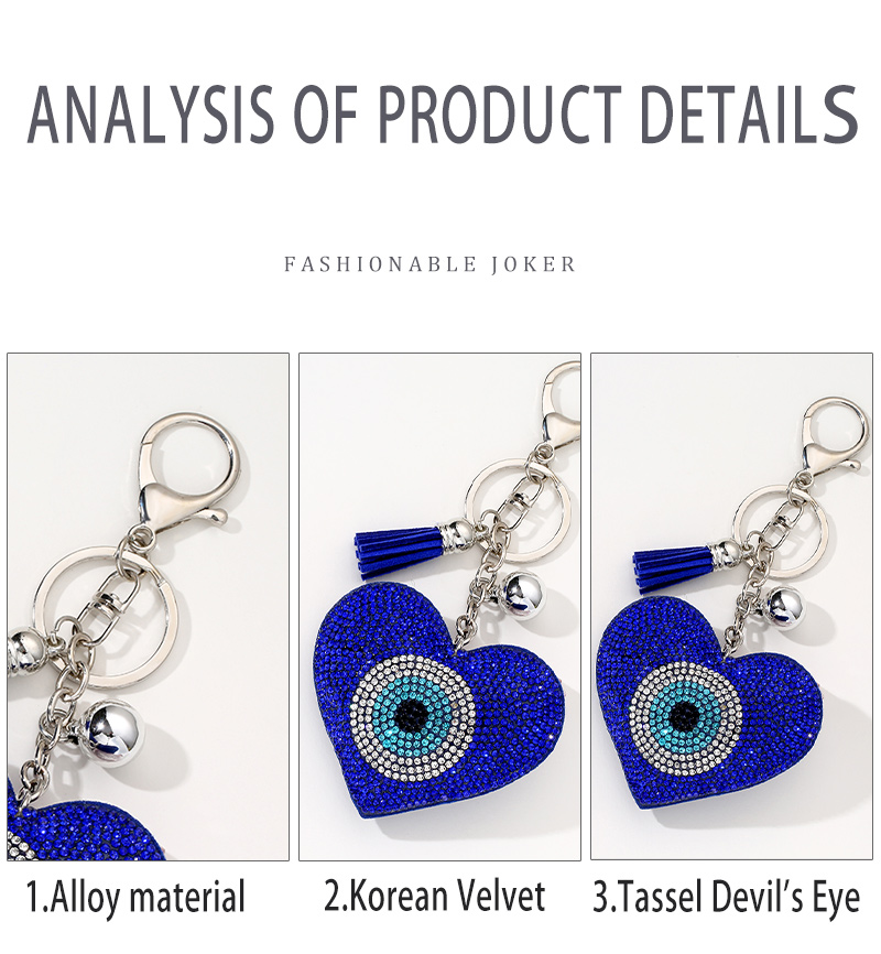 Fashion Devilu0027S Eye Alloy Plating Artificial Diamond Bag Pendant Keychain 1 Piece