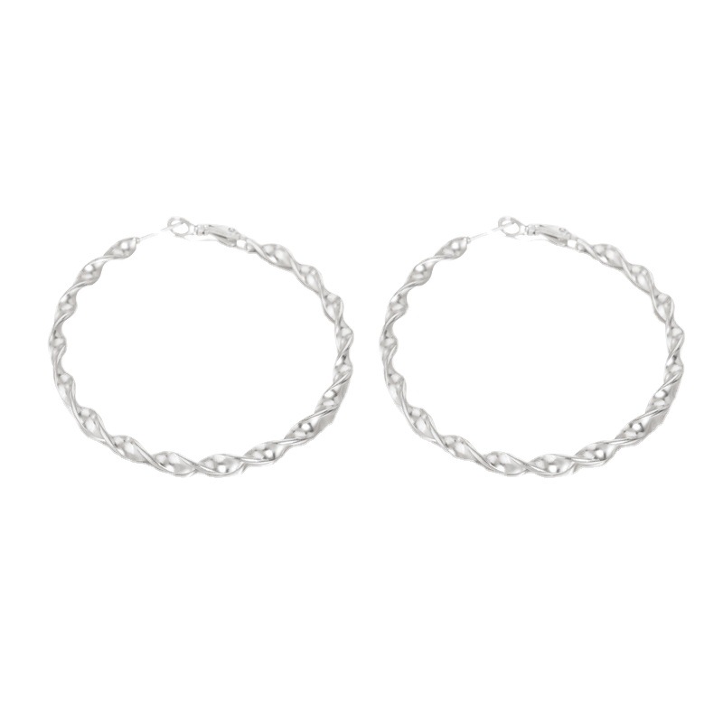 Exaggerated Round Alloy Plating Womenu0027S Hoop Earrings 1 Pair
