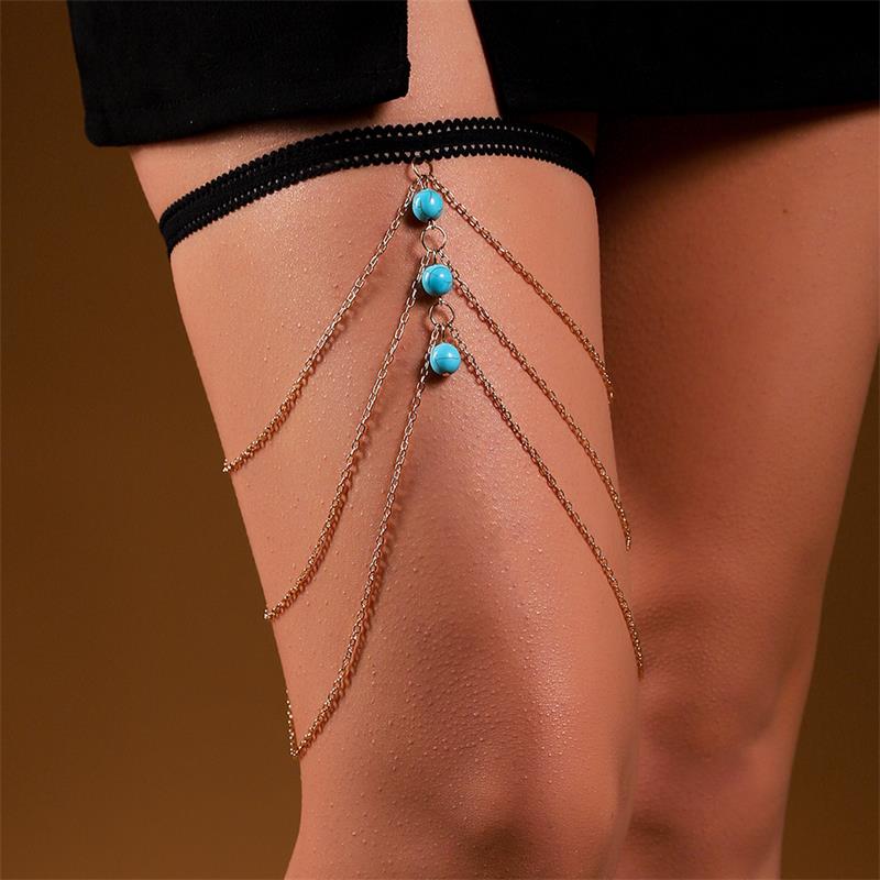 Simple Style Star Butterfly Alloy Inlay Rhinestones Womenu0027S Leg Chain Body Chain 1 Piece