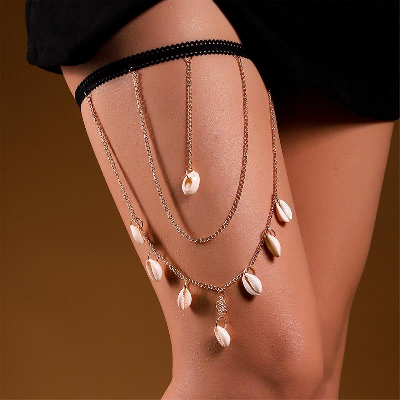 Simple Style Star Butterfly Alloy Inlay Rhinestones Womenu0027S Leg Chain Body Chain 1 Piece