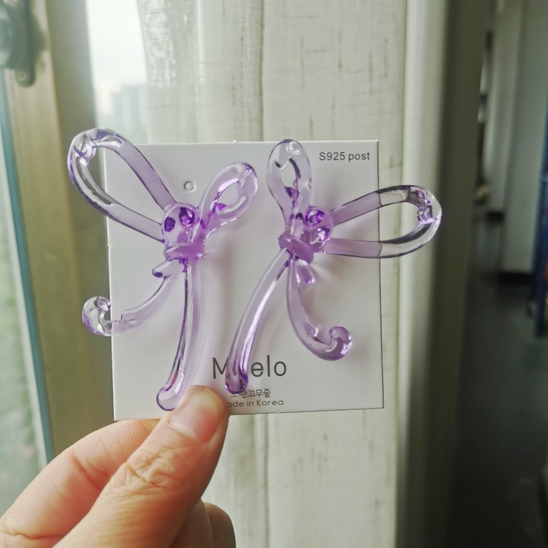 Sweet C Shape Flower Bow Knot Alloy Inlay Artificial Pearls Womenu0027S Earrings 1 Pair
