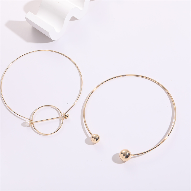 Fashion Round Metal Copper Plating Womenu0027S Choker 1 Piece