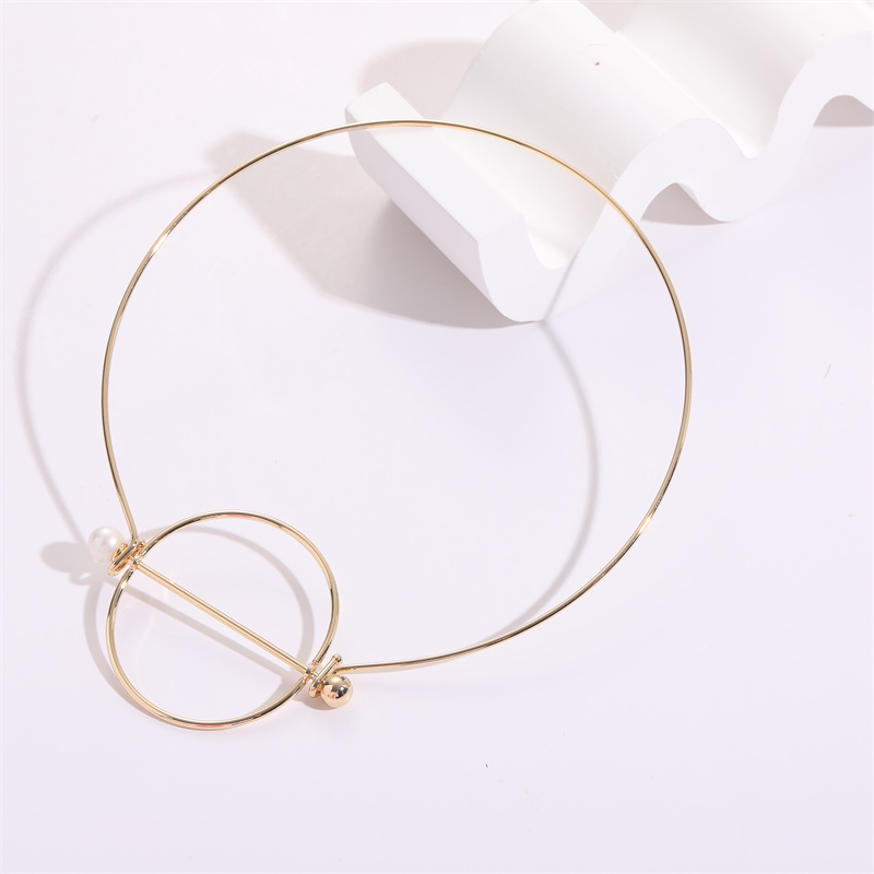 Fashion Round Metal Copper Plating Womenu0027S Choker 1 Piece