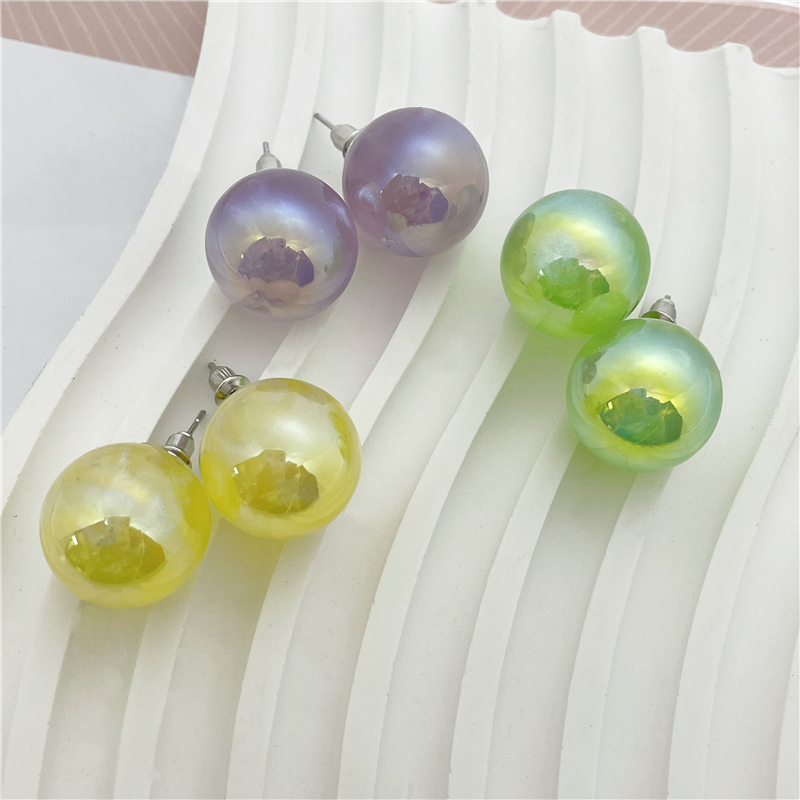 Cute Round Artificial Pearl Womenu0027S Ear Studs 1 Pair