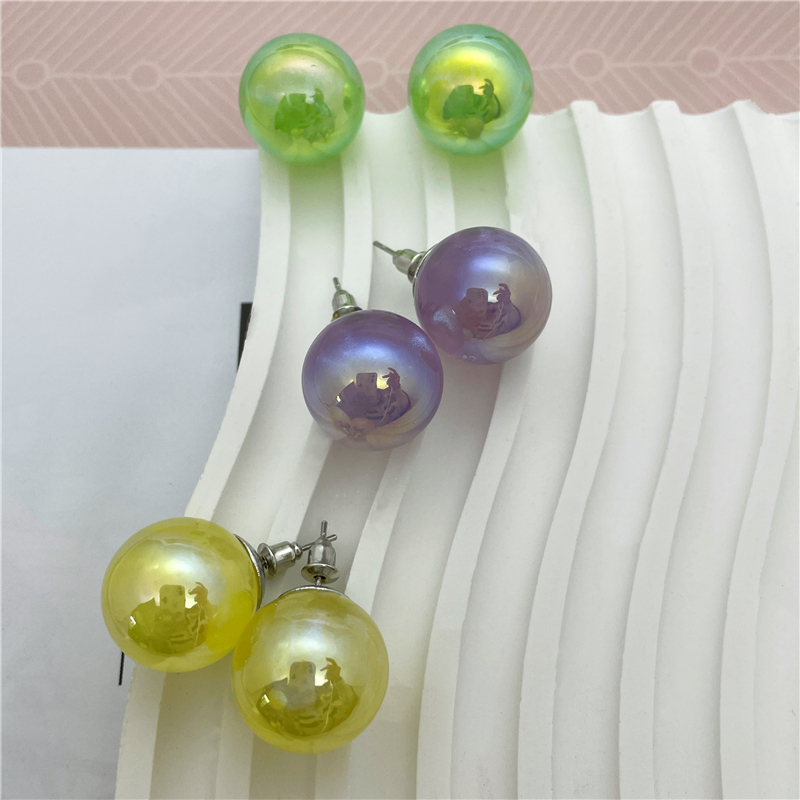 Cute Round Artificial Pearl Womenu0027S Ear Studs 1 Pair