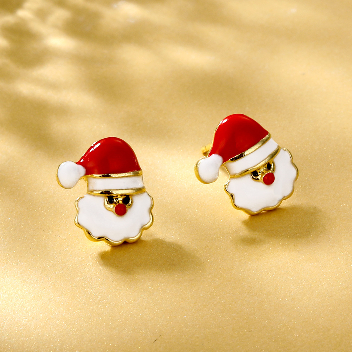 Cute Christmas Tree Santa Claus Snowflake Alloy Inlay Rhinestones Womenu0027S Ear Studs 1 Pair